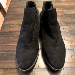 Black suede Steve Madden ankle boots